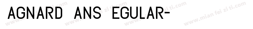Bagnard Sans Regular字体转换